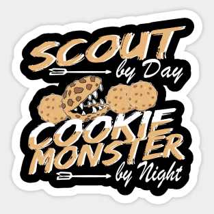 Scout by Day Cookie Monster by Night Troop leader Sticker